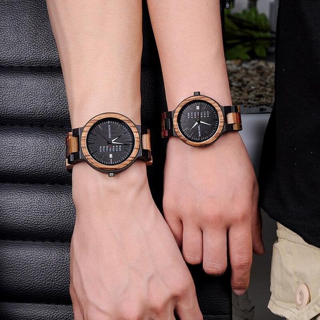 Drevené hodinky, pánska aj dámska verzia 1
