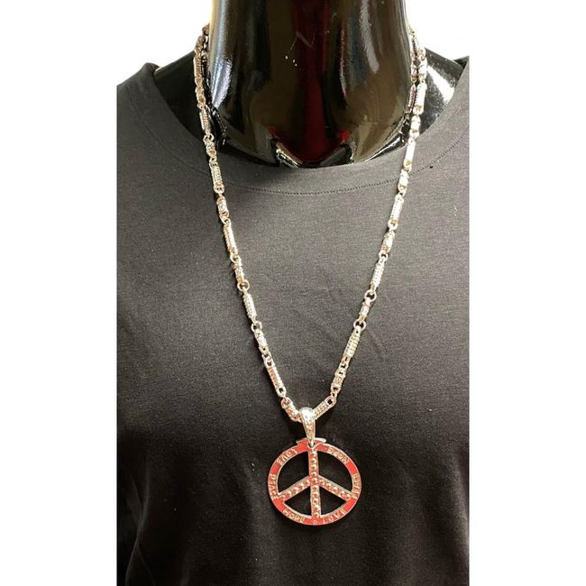 Halloween náhrdelník Hippies, stříbrná barva ZO_192458 1