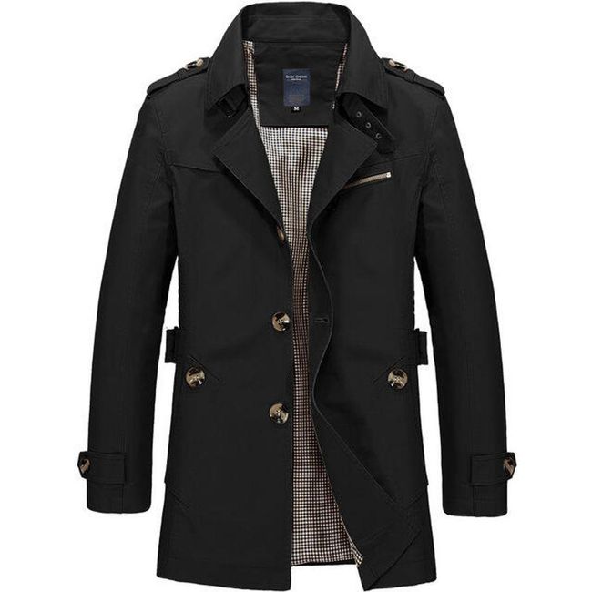 Pánsky kabát Henry Black - veľkosť S, veľkosti XS - XXL: ZO_232950-M 1