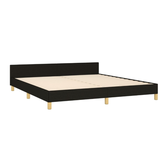 Rám postele s čelem černý 180x200 cm textil ZO_347433-A 1