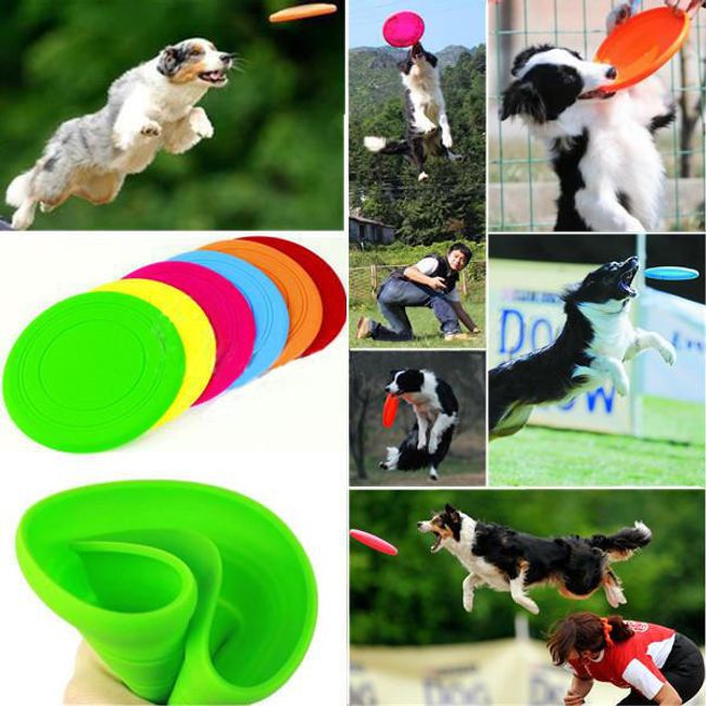 Frisbee din silicon pentru caini 1