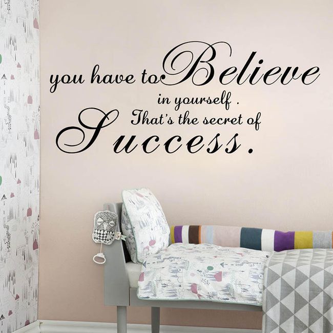 Samolepka na zeď - motivační citát o úspěchu 1