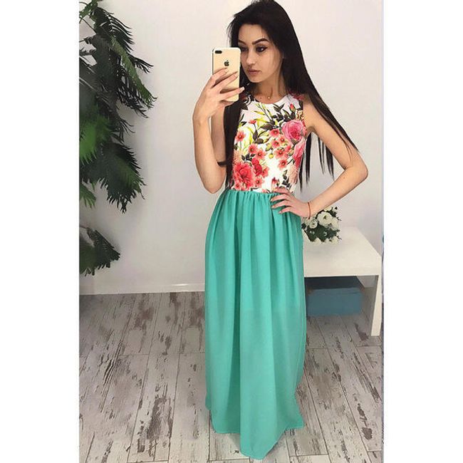 Letní šaty s lehoučkou šifonovou sukní - více barev 1