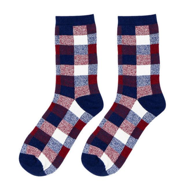 Pánske kockované ponožky - 4 farby 1
