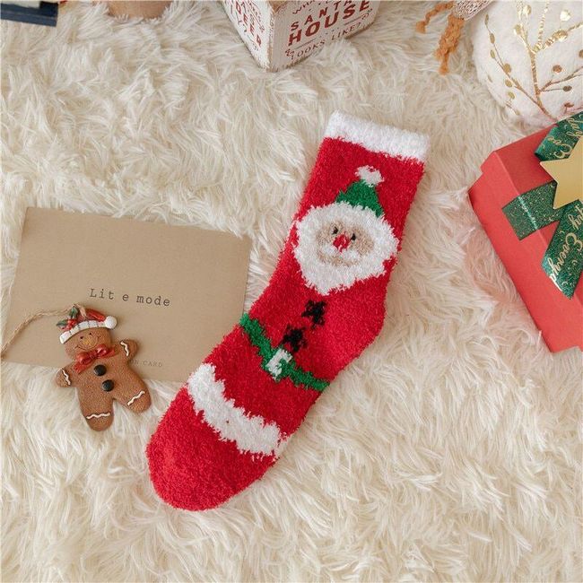 Zimske tople podebljane ženske čarape od koralnog flisa Slatke božićne poklone za Noć veštica Crtane božićne čarape Elk podne čarape Calcetines SS_1005004734183790 1