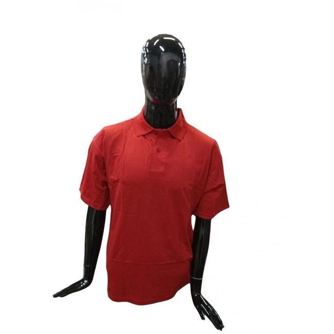 Męski czerwony T-shirt Switcher z bawełnianym kołnierzykiem, rozmiary XS - XXL: ZO_261228-L 1