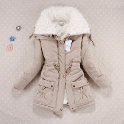 Tereza téli kabát - 9 szín Bézs - S, Méretek XS - XXL: ZO_235632-S