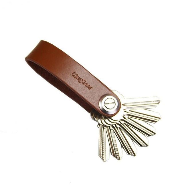Originalna torbica za ključeve od umjetne kože - 2 varijante boja 1