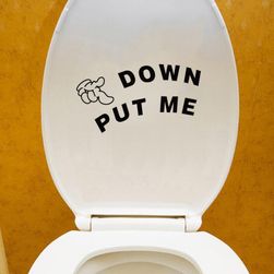 Забавен стикер за тоалетна PUT ME DOWN