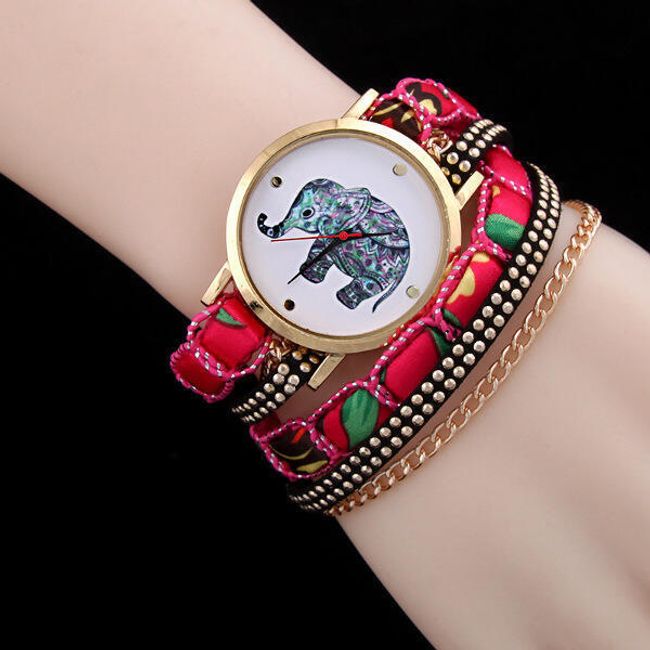 Dámské náramkové hodinky s roztomilým slonem 1