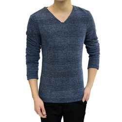 Мъжки пуловер с V-образно деколте - 3 цвята