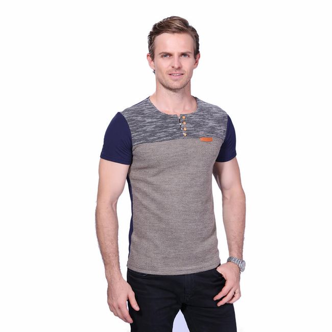 Pánske tričko s krátkym rukávom a gombíkmi - veľkosť 3 - 9 1