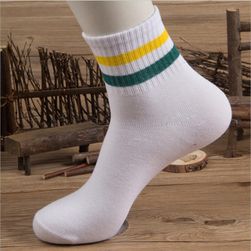Športové ponožky s dvoma prúžkami - 1 pár