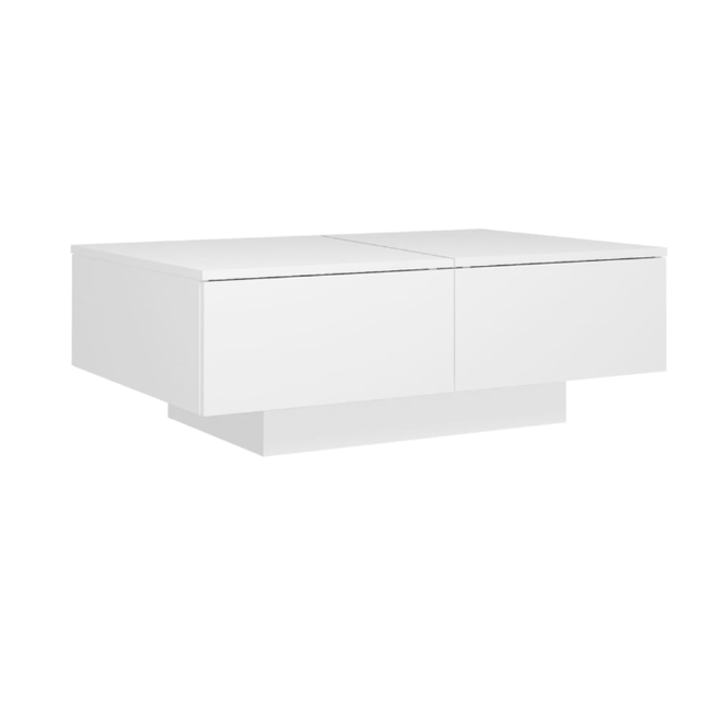 Konferenční stolek bílý 90 x 60 x 31 cm dřevotříska ZO_804175-A 1