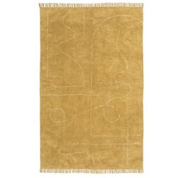Oranžový ručně tkaný bavlněný koberec Lines, 200 x 300 cm ZO_181800