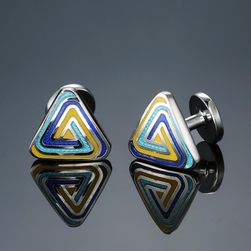 Manšetne gumbe z motivom trikotnika