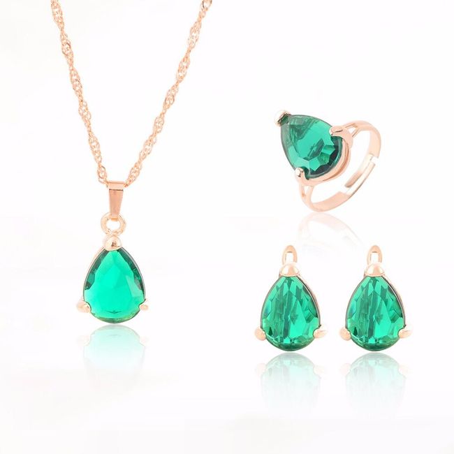 Elegancki zestaw biżuterii - 2 kolory 1