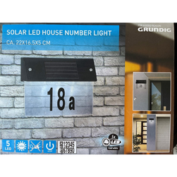 LED solárne nabíjanie číslo domu svetlo ZO_272312