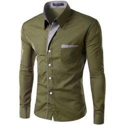 Camisa Masculina koszula z długim rękawem Slim Fit   ,męsa koszula rozmiar M-4XL Henry