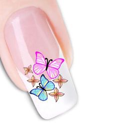 Стикер за нокти с пеперуди