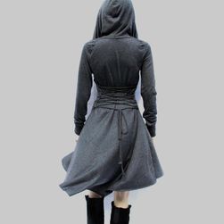 Ženska haljina s kapuljačom i vezicama na leđima - 6 boja