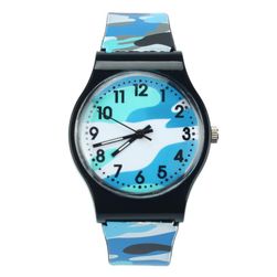 Silikonowy zegarek z motywem kamuflażu - 5 kolorów