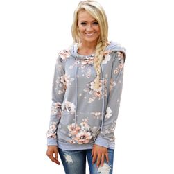 Bluza damska casual z kwiatowym wzorem - 3 kolory