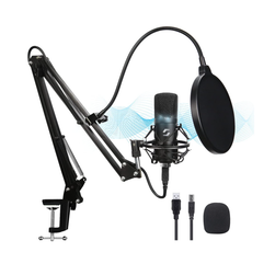 USB stúdió mikrofon készlet állítható karral állványra szerelhető állványhoz ZO_98-1E10282