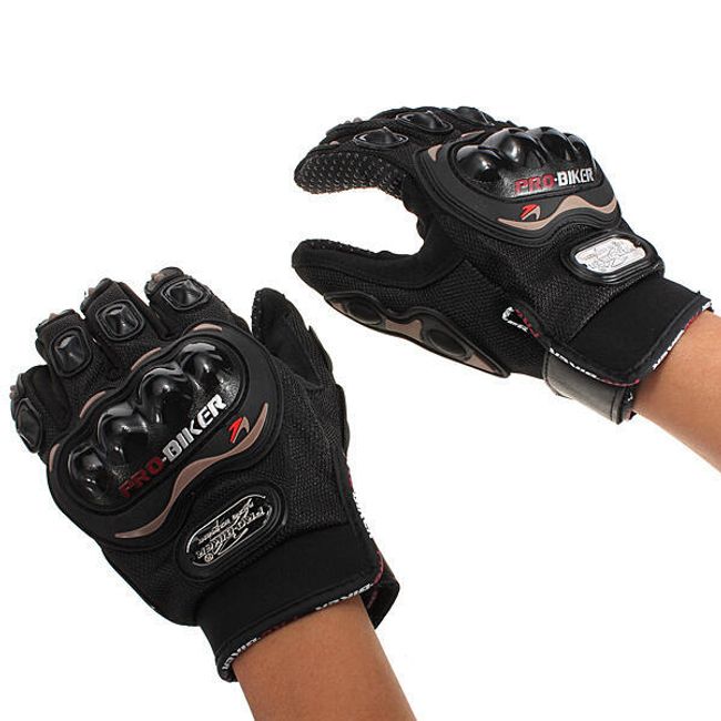 Motocyklistické rukavice černé XL 1