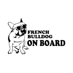Автомобилен стикер French Bulldog on Board