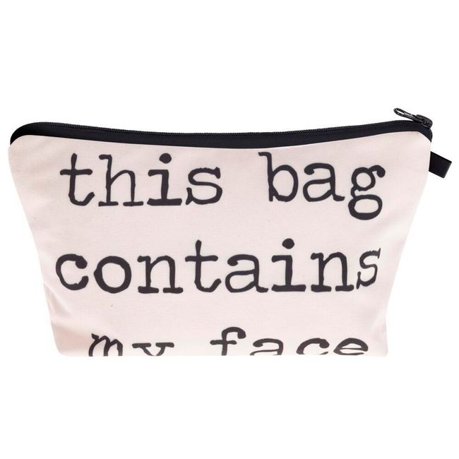 Kozmetična torbica s smešnim napisom 1