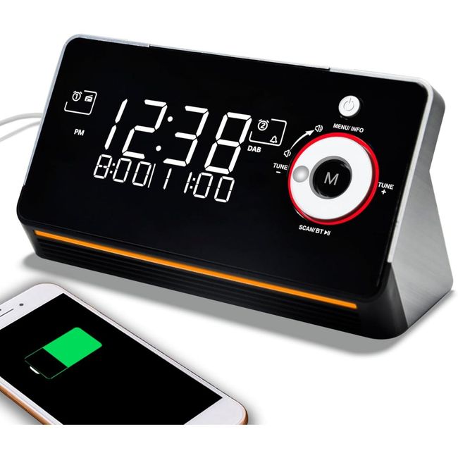 Budzik radiowy FM/DAB z portem USB ZO_BE1700788 1