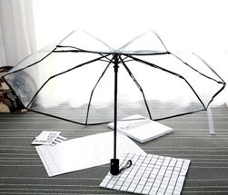 Прозрачен дамски чадър - 4 цвята