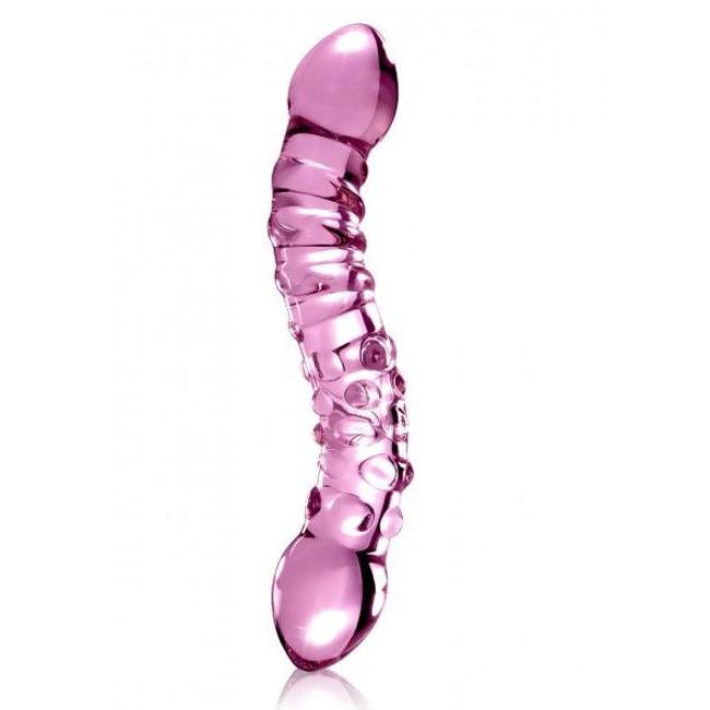 Elegantný sklenený masturbátor ružový ZO_9968-M6662 1