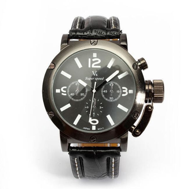 Pánské retro hodinky v černé barvě 1