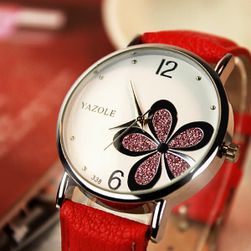 Zegarek damski z kwiatkiem w różnych kolorach