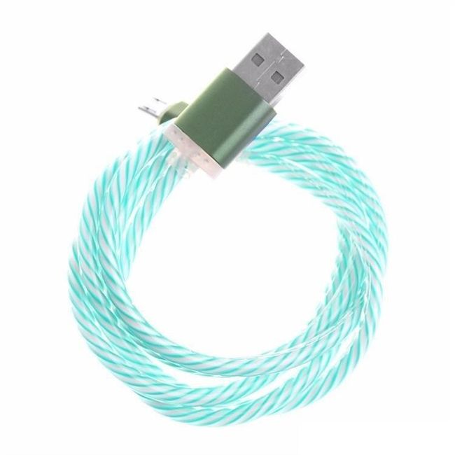 Светещ микро USB кабел за зареждане 1