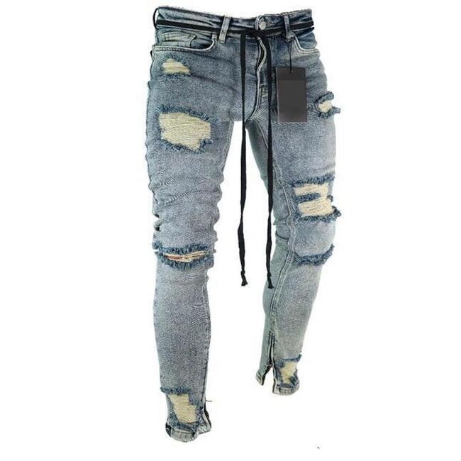 Pánske roztrhané džínsy, veľkosti XS - XXL: ZO_225906-S 1