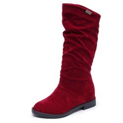 Ženski krajši škornji - 3 barve Rdeči - 37, ČEVLJI Velikosti: ZO_236967-37
