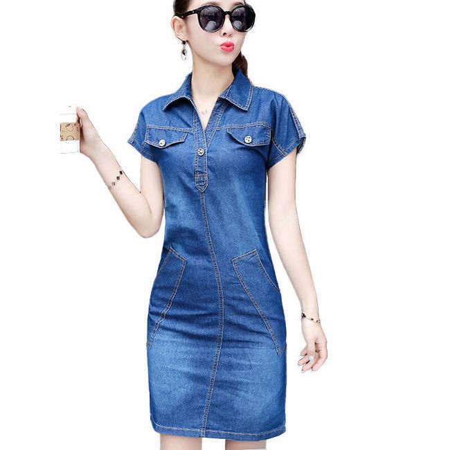 Rochie de jeans cu capse 1