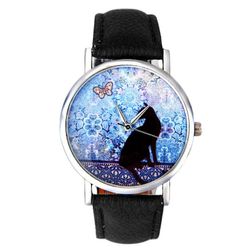Ženski sat sa motivom mačke - 3 boje