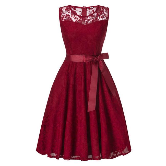 Koronkowa sukienka retro - 6 kolorów 1