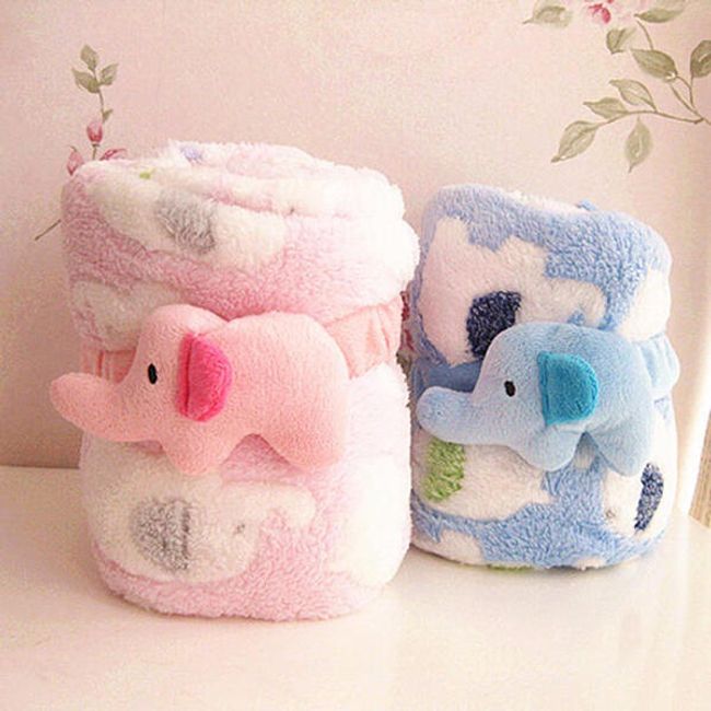 Aranyos baba takaró elefánt mintával 1