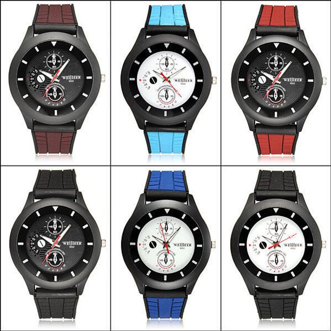 Pánské silikonové hodinky - 5 barevných variant 1