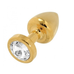 Anální kolík zlatý s kamenem ZO_9968-M6627