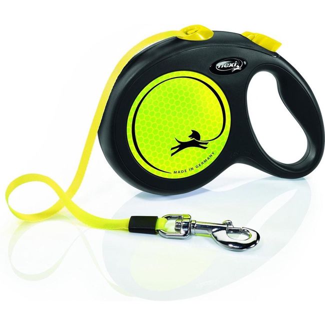New Neon Tape - smycz dla psa - żółto-czarna - L - 5 m - (<50 kg) ZO_170670 1