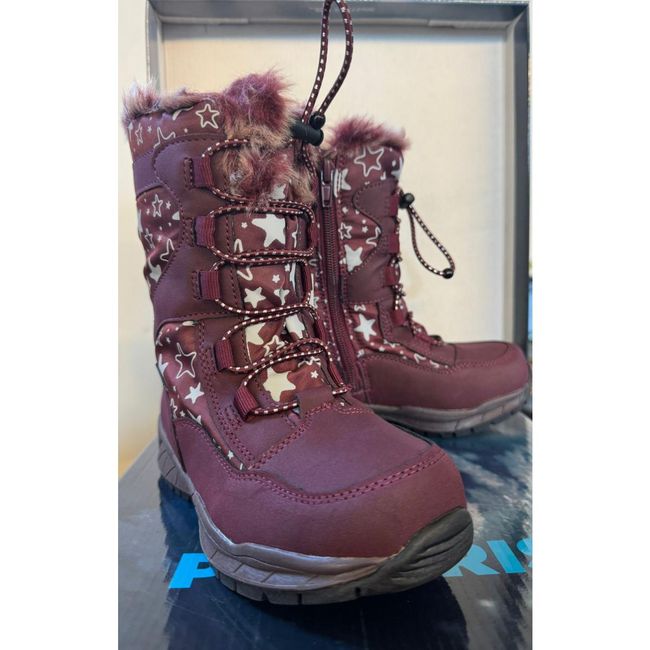 Botine izolate pentru fete gri-roz cu stele, PANTOF Mărimi: ZO_26912758-8115-11ef-84b5-aa0256134491 1