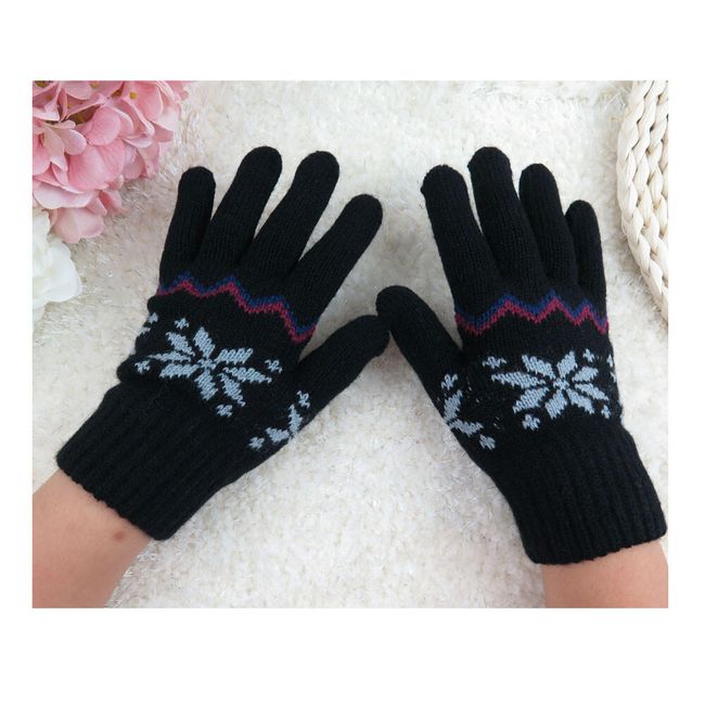 Dámské rukavice pletené v 6 barvách 1