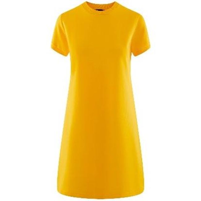 Żółta sukienka z dzianiny, rozmiary XS - XXL: ZO_8395eb7c-e436-11ee-aece-2a605b7d1c2f 1