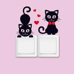 Samolepka na vypínač (2 kusy) - Kočičky